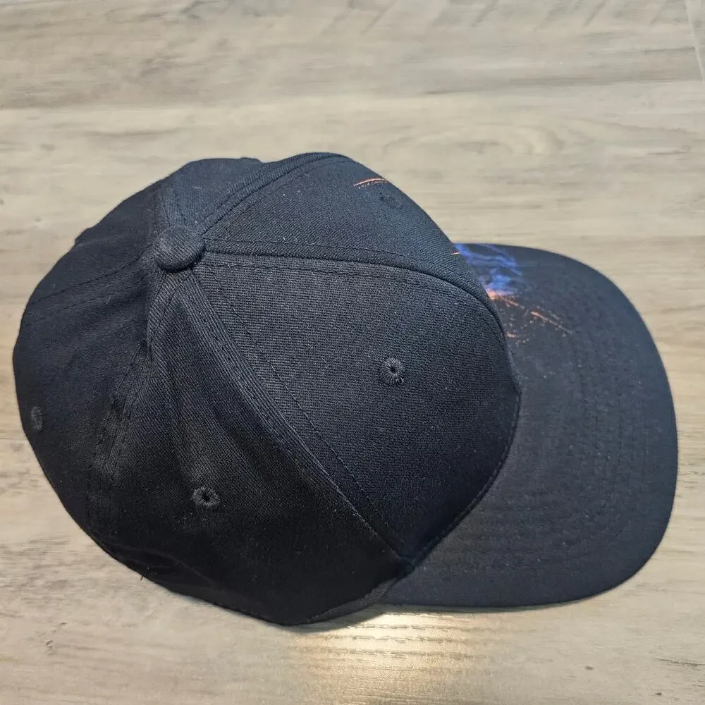 Vintage University of Florida Gators Fitted Flat Bill Hat Cap Black Graphic UF